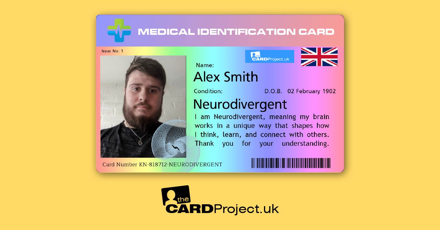 Neurodivergent Premium Medical ID Card (FRONT)